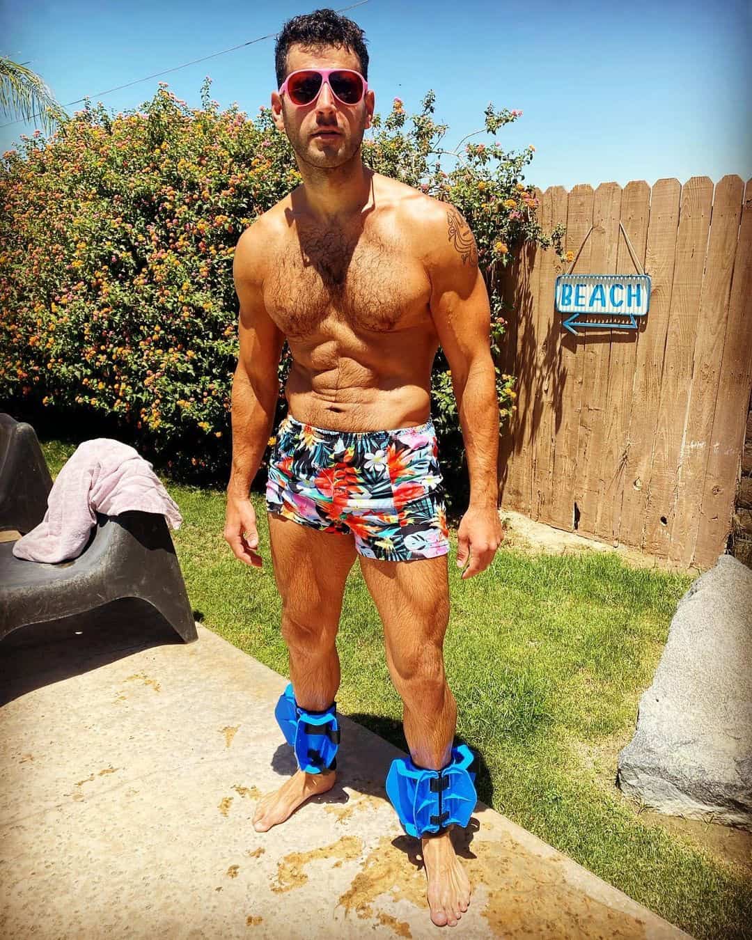 BJ Gaddour sporting the Aquastrength Resistance Training Fins.