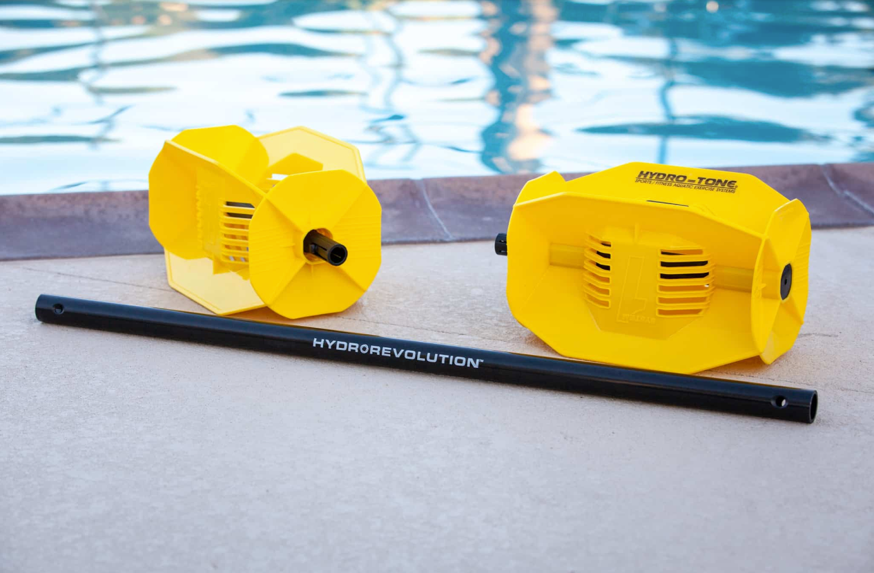 Hydro-Tone Hydro-Bell Aquatic Dumbbells – Pool Resistance Training Set (Pair)